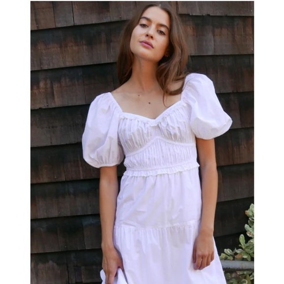 Anthropologie RAHI Poplin Tiered Midi Dress - Picture 5 of 9